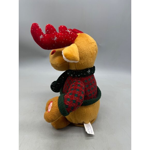 Christams T.L. Toys Plush Moose Toy With Festive Sweater & Scarf 11" Tall READ - Picture 2 of 7